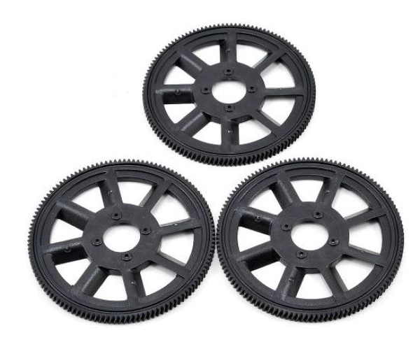 H45156QAT TREX450 Hauptzahnrad 121 Zähne schwarz 3 Stück